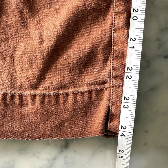 Maeve Anthropologie Colette Linen Cropped Pants Women’s 29 Brown Wide Leg Boho - Picture 10 of 10
